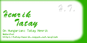 henrik tatay business card